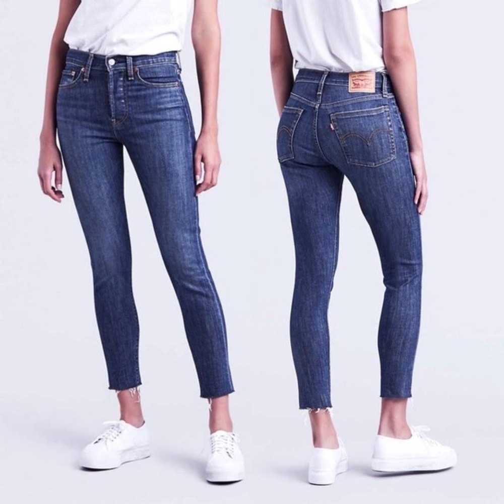 Levi’s Wedgie Icon High-Rise Skinny Jeans Raw Hem